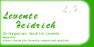 levente heidrich business card